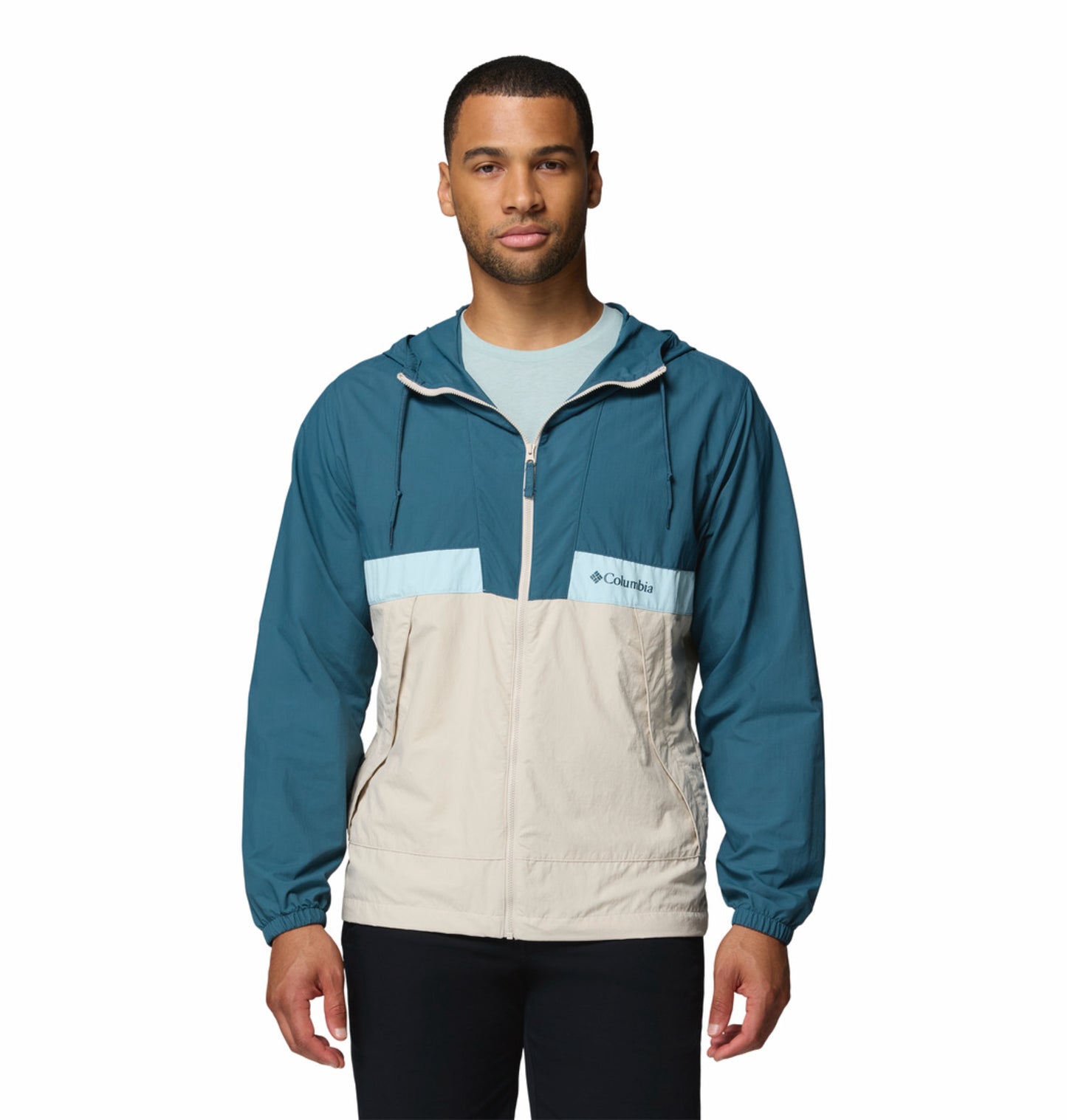 Columbia Men Blue Omni-Shade Spire Valley Windbreaker