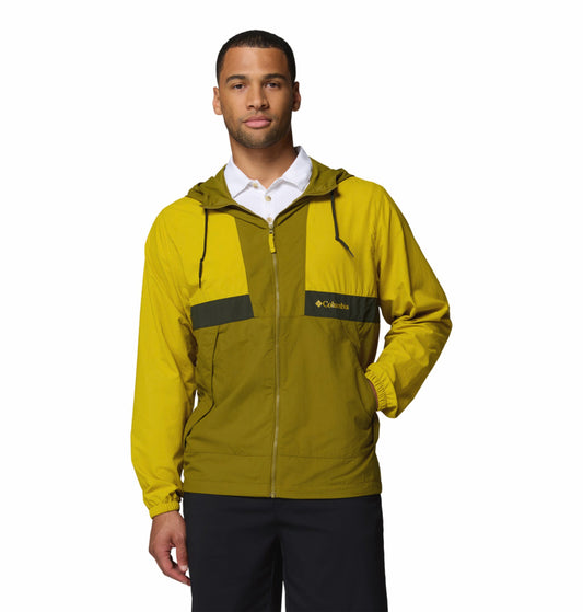 Columbia Men Yellow Omni-Shade Spire Valley UV Windbreaker Jacket