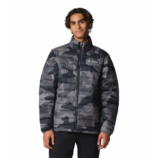 Columbia Men Black Omni-Heat Reflective Powder Lite II Printed Jacket