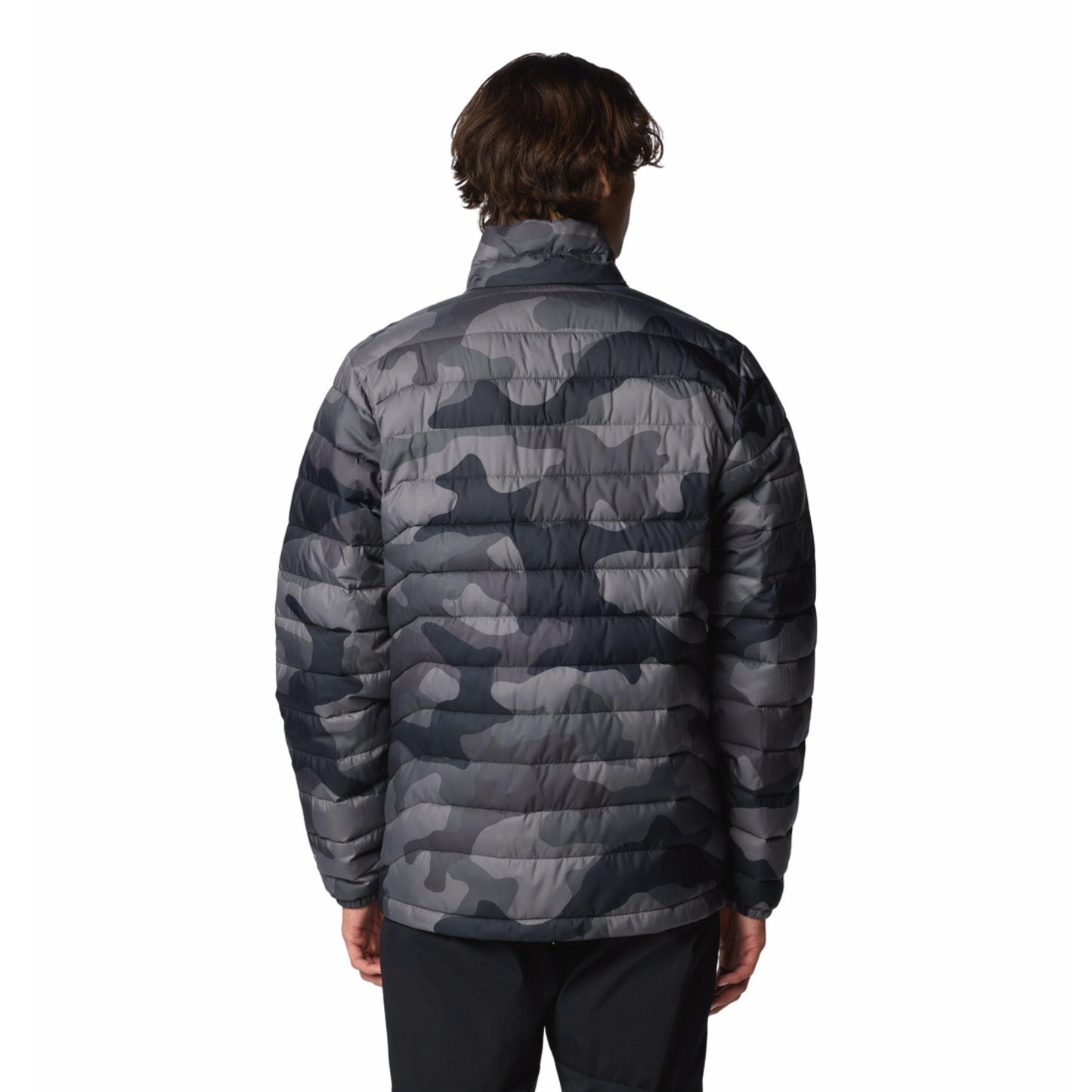 Columbia Men Black Omni-Heat Reflective Powder Lite II Printed Jacket