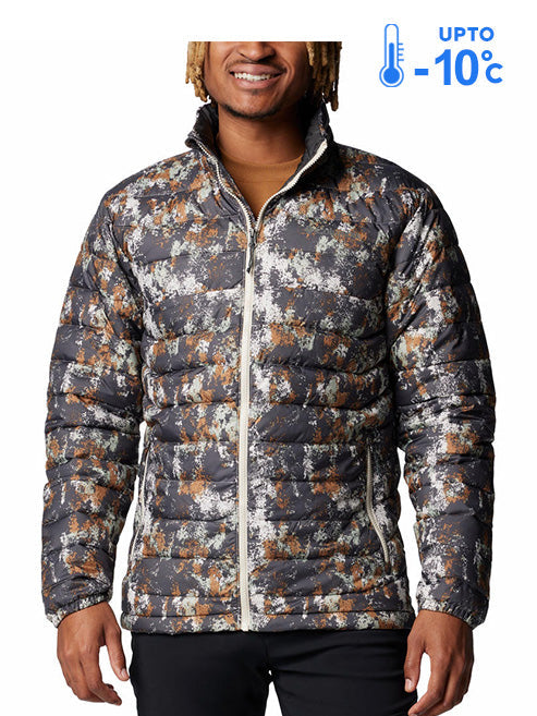 Columbia Men Beige Omni-Heat Reflective Powder Lite II Down Jacket
