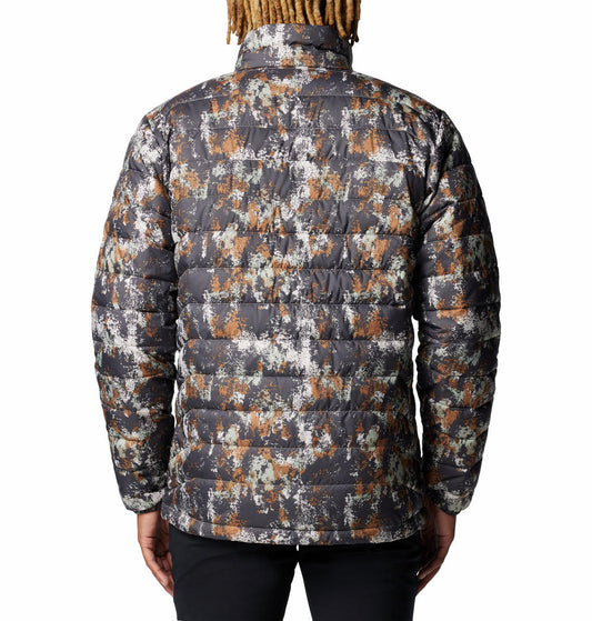 Columbia Mens Brown Powder Lite II Printed Jacket
