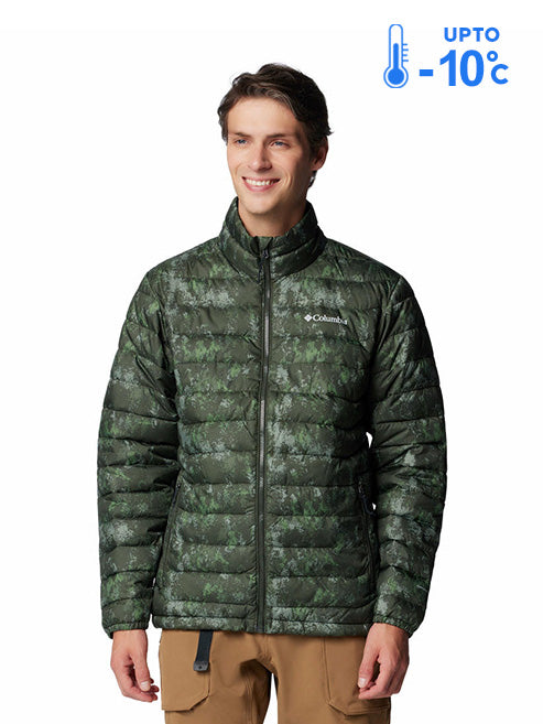 Columbia Men Green Omni-Heat Reflective Powder Lite II Down Jacket