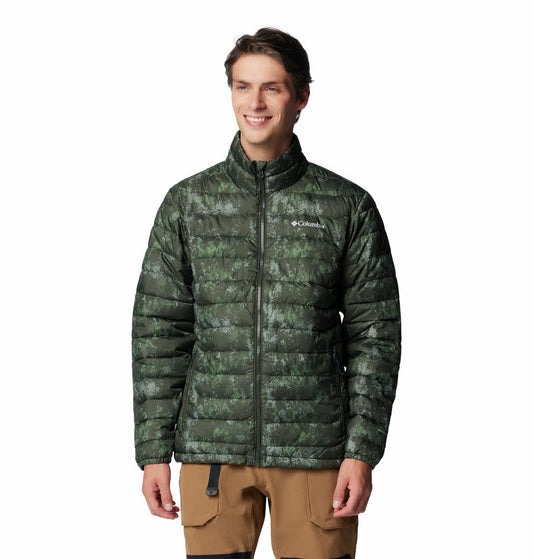 Columbia Mens Green Powder Lite II Printed Jacket
