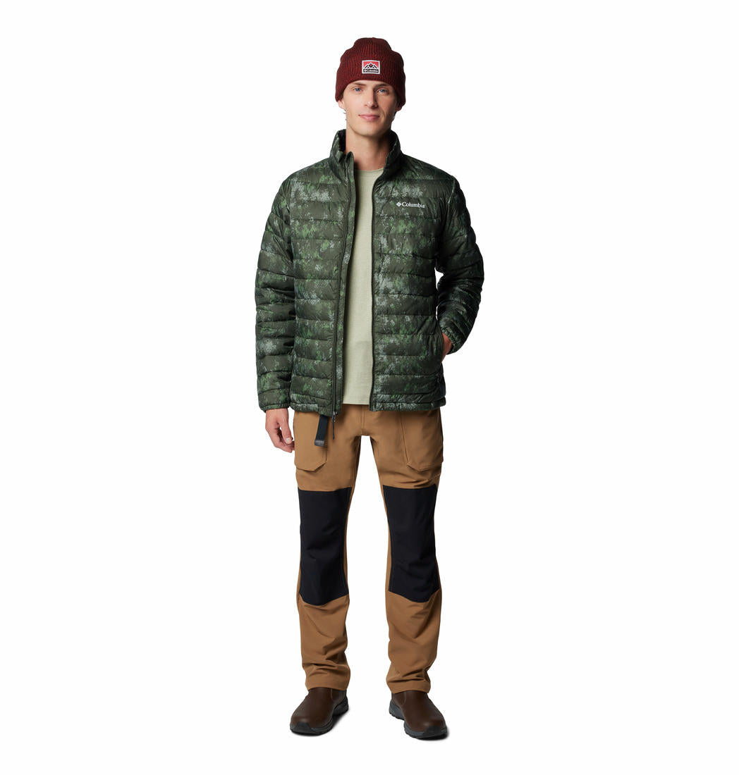 Columbia Mens Green Powder Lite II Printed Jacket