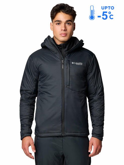 Columbia Men Black Omni-Shield Silver Leaf Stretch Down Jacket