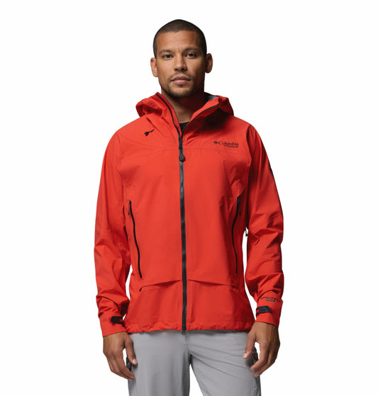 Columbia Men’s Omni-Tech Saudan Pro 3L Shell Rain Jacket Orange