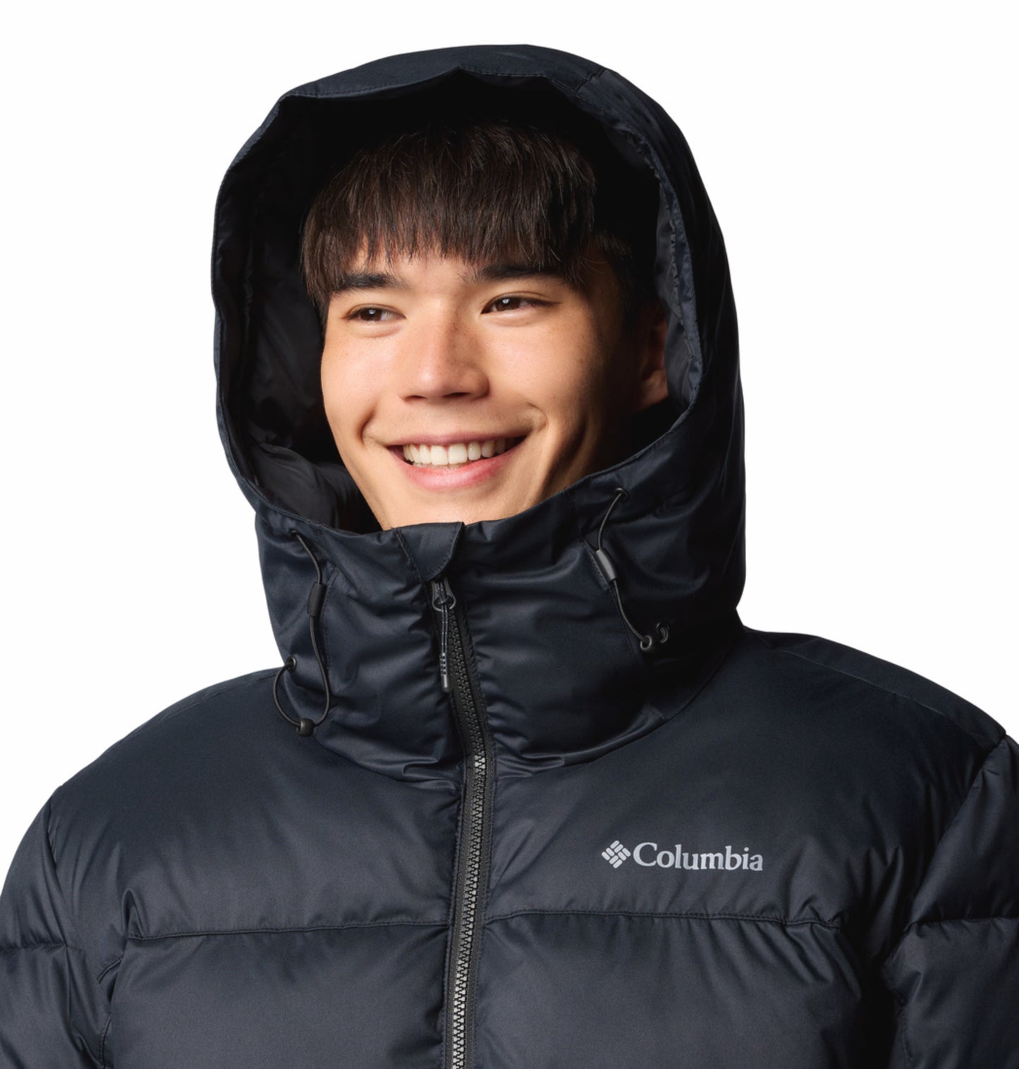 Columbia Men Black Omni-Heat Reflective Slope Style Hooded Down Jacket