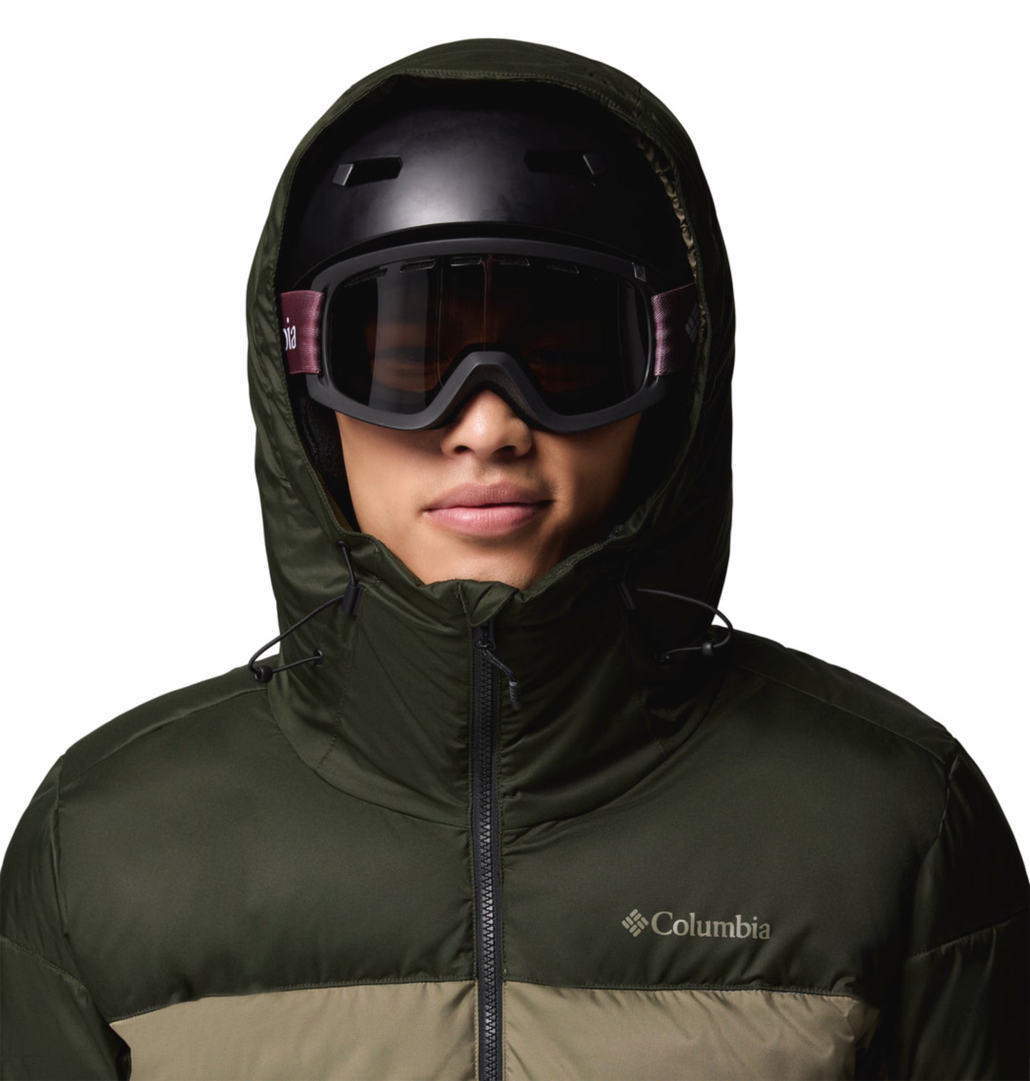 Columbia Men Green Omni-Heat Reflective Slope Style Hooded Down Jacket