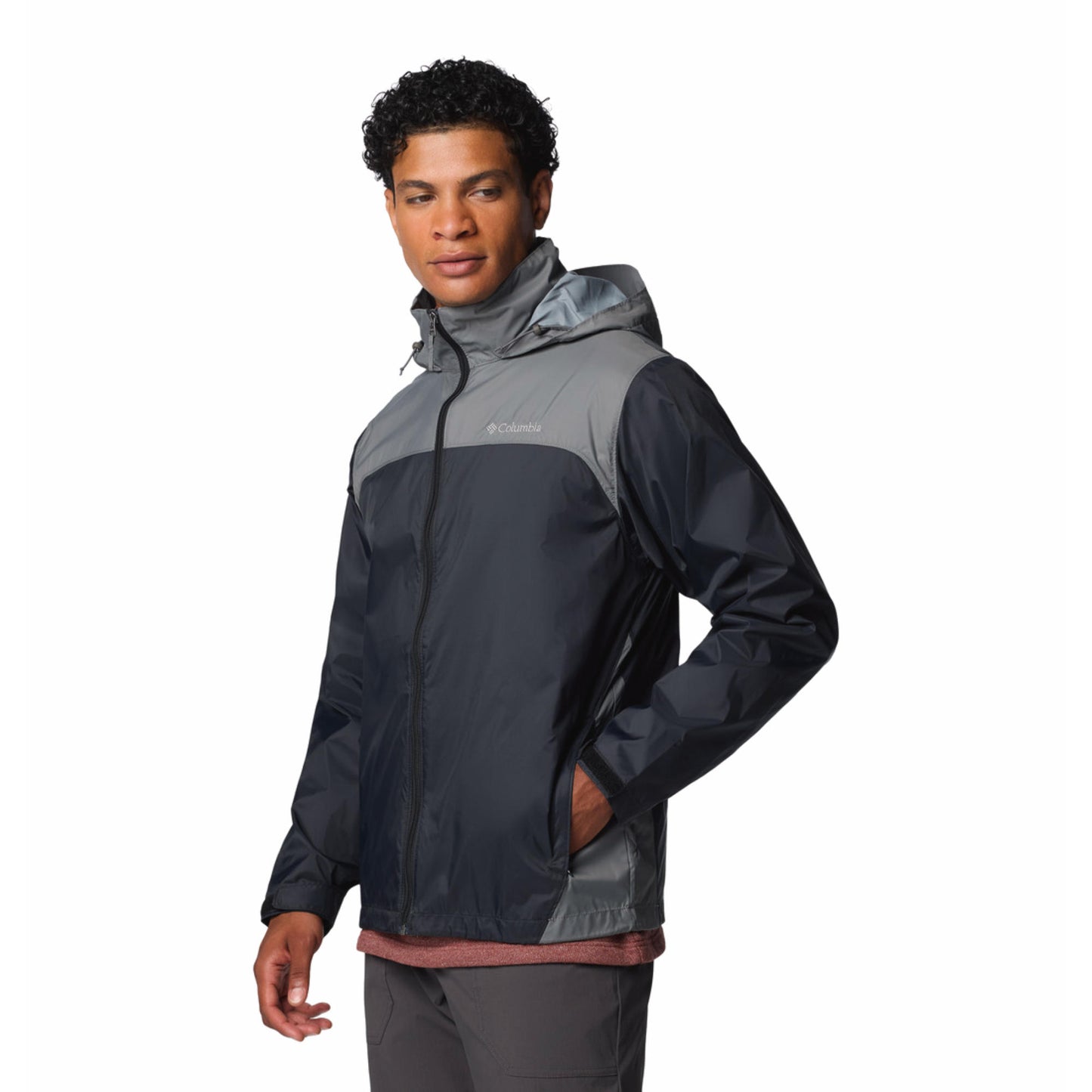 Columbia Men Grey Glennaker Lake II Rain Waterproof Rain Jacket