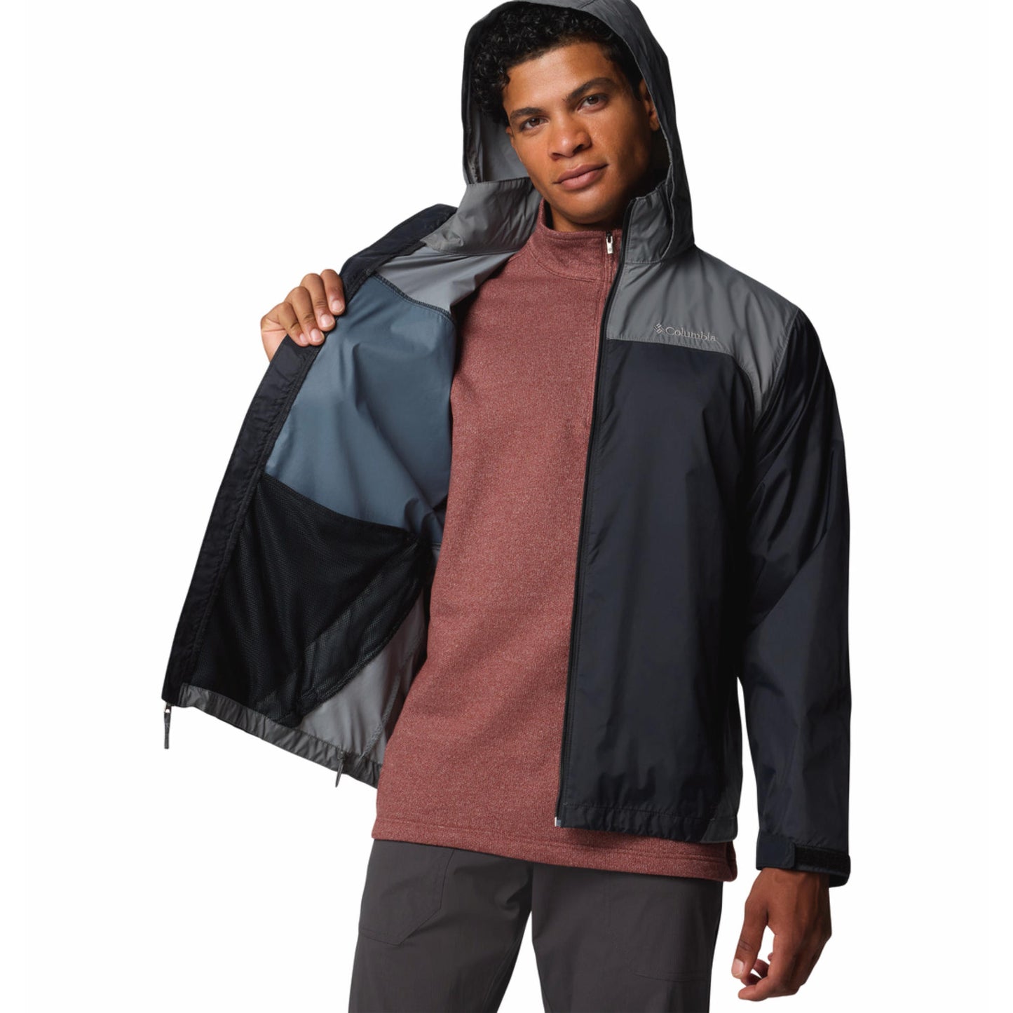 Columbia Men Grey Glennaker Lake II Rain Waterproof Rain Jacket