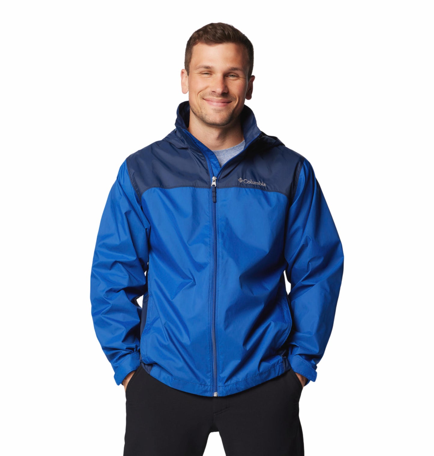 Columbia Mens Navy Blue Glennaker Lake II Rain Jacket