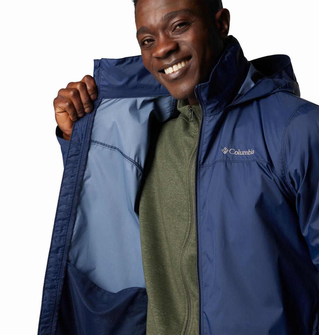 Columbia Mens Blue Glennaker Lake II Rain Jacket