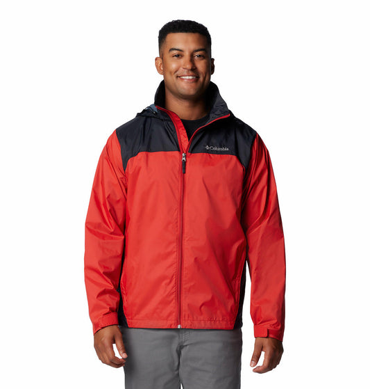 Columbia Mens Red Glennaker Lake II Rain Jacket