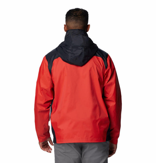 Columbia Mens Red Glennaker Lake II Rain Jacket