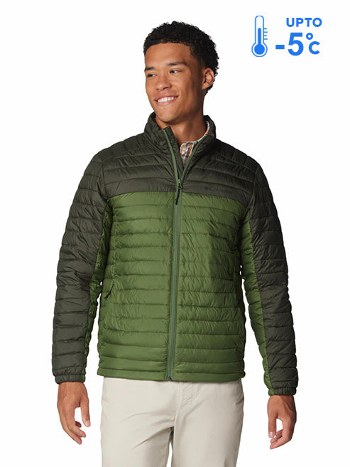 Columbia Men Green Omni-Shield Silver Falls II Down Jacket