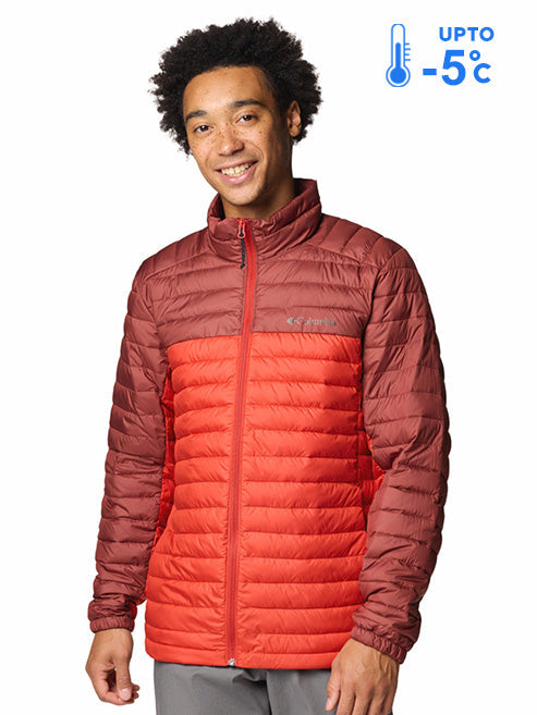 Columbia Men Red Omni-Shield Silver Falls II Down Jacket
