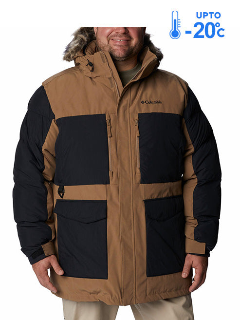 Columbia Men's Brown Omni-Heat Infinity Marquam Peak Fusion II Parka Jacket