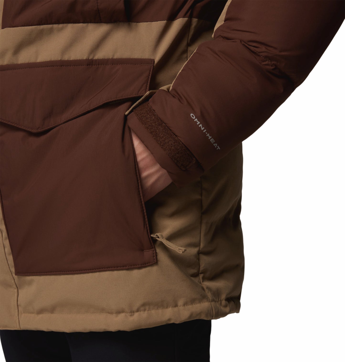 Columbia Men Brown OmniHeat Infinity Marquam Peak Fusion II Parka Jacket