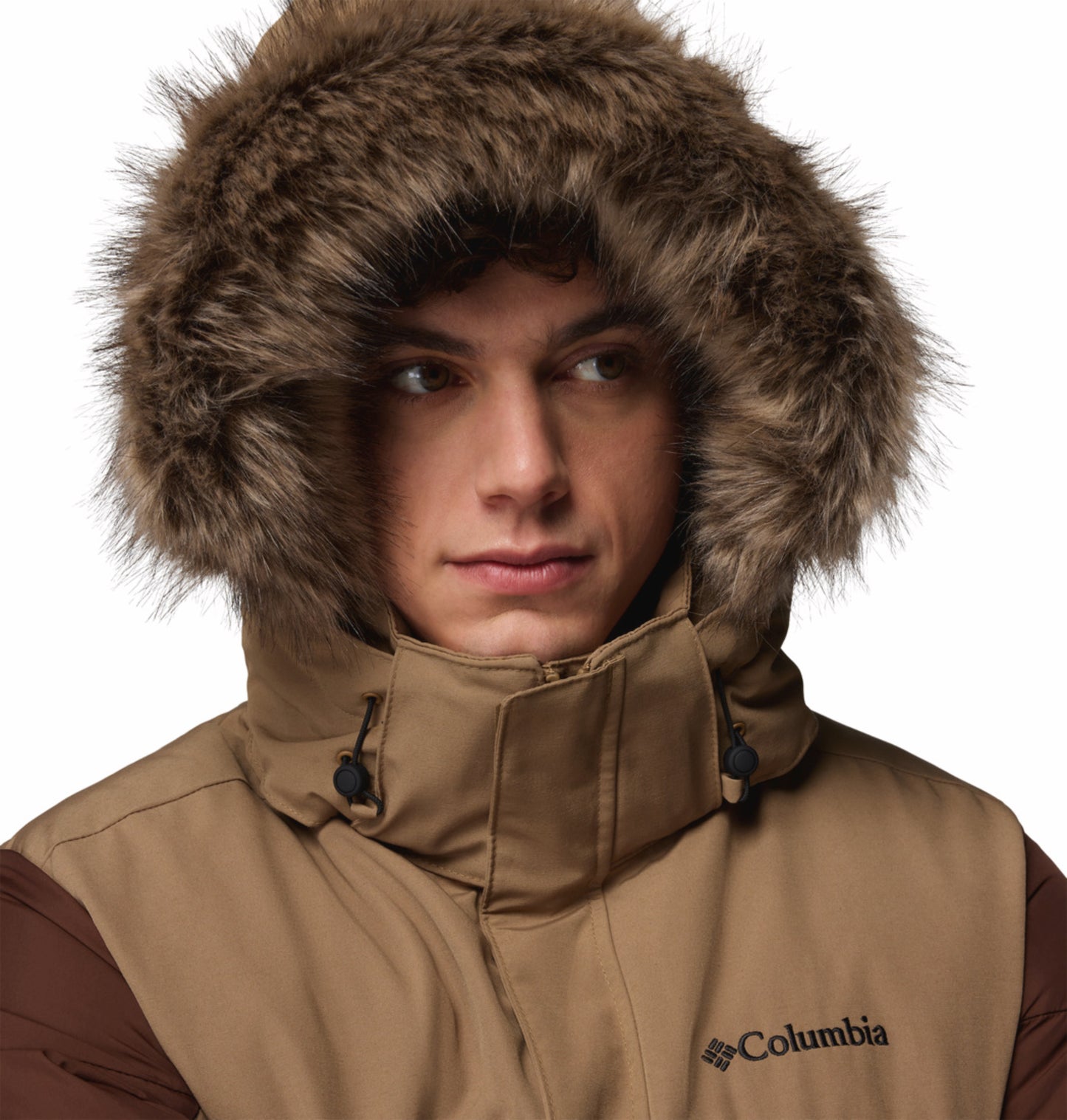 Columbia Men Brown OmniHeat Infinity Marquam Peak Fusion II Parka Jacket