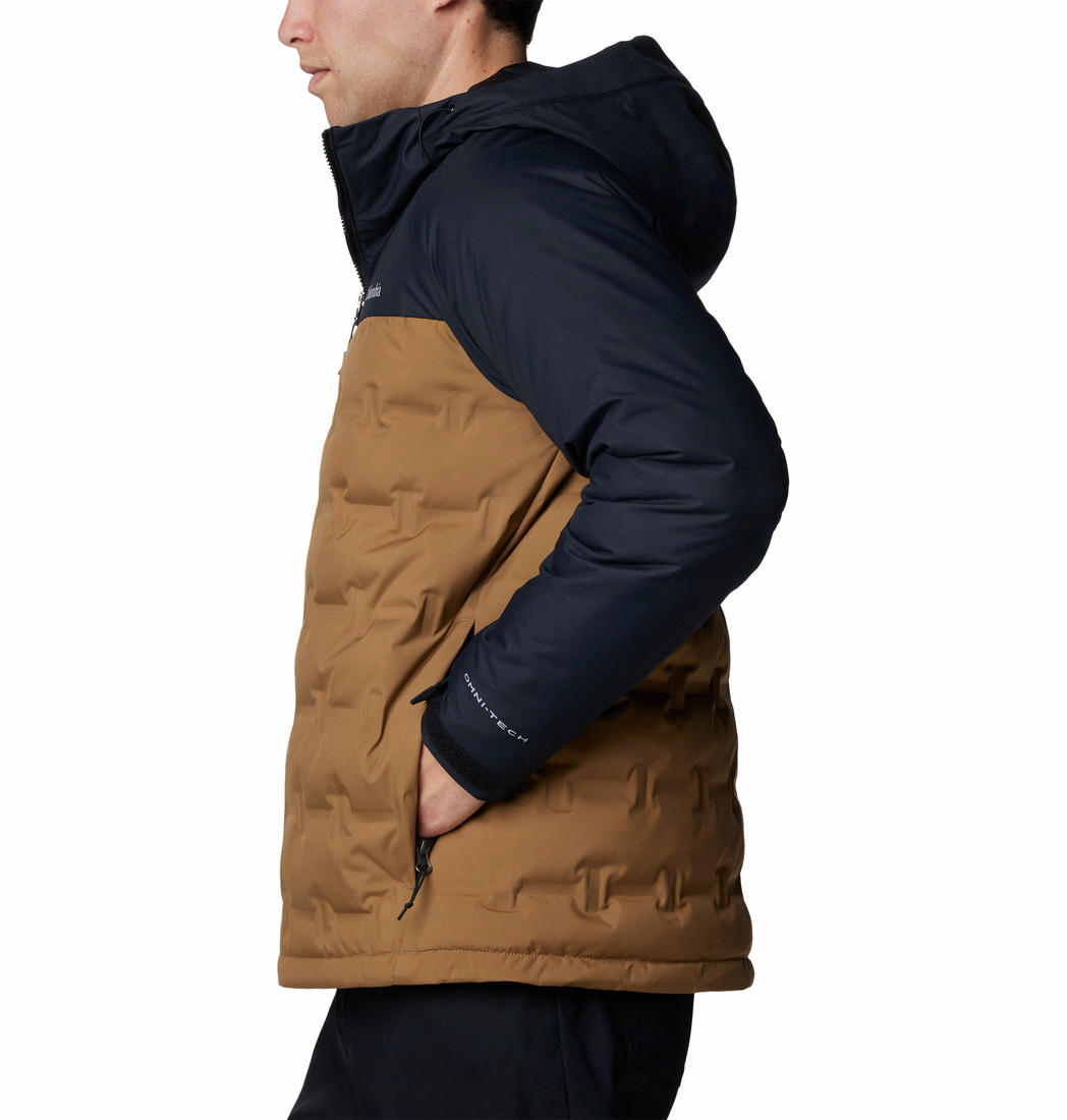 Columbia Mens Brown Grand Trek III Down Hooded Jacket