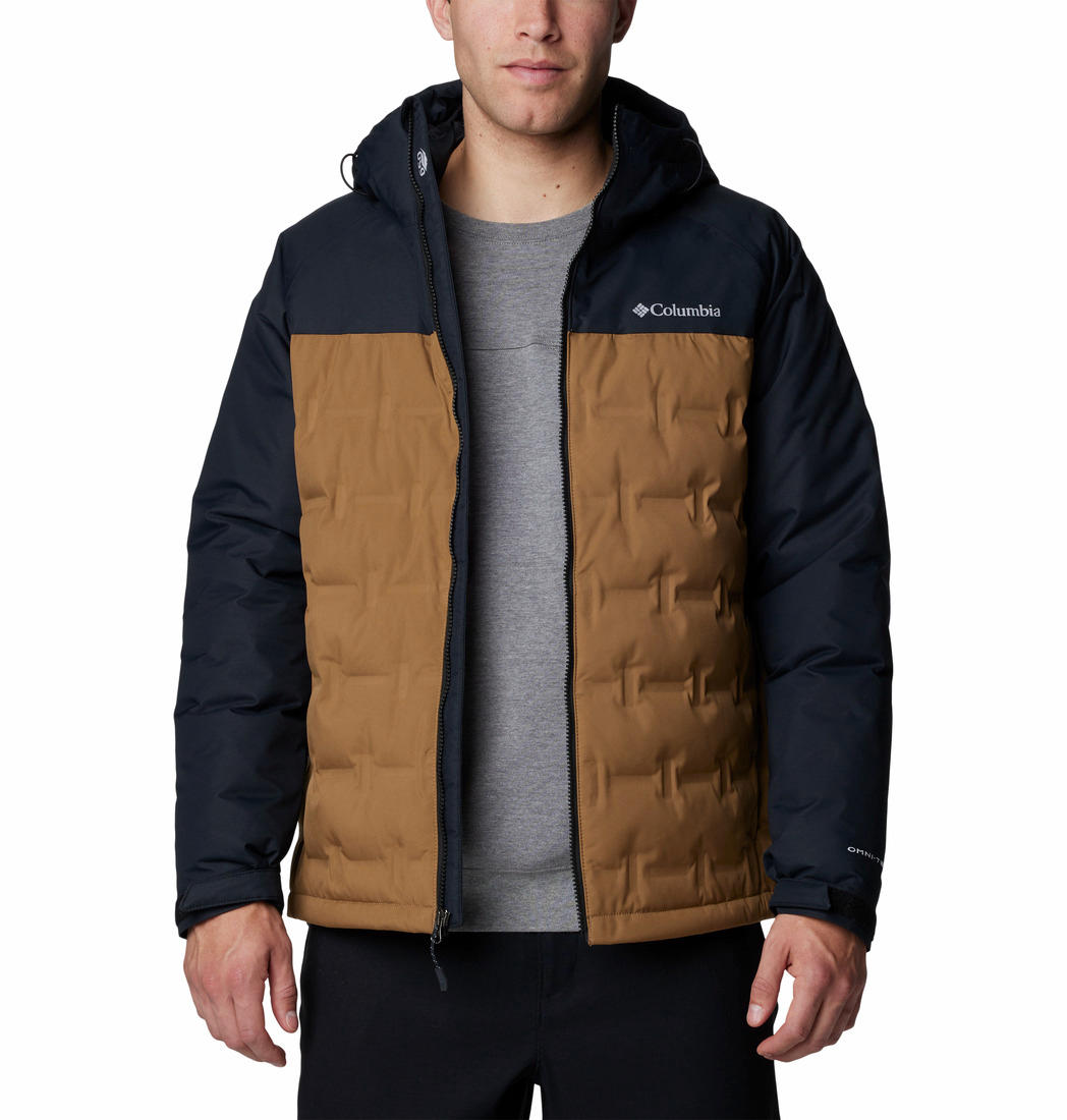 Columbia Men Brown Grand Trek III Down Hooded Jacket