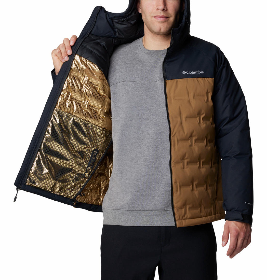 Columbia Mens Brown Grand Trek III Down Hooded Jacket