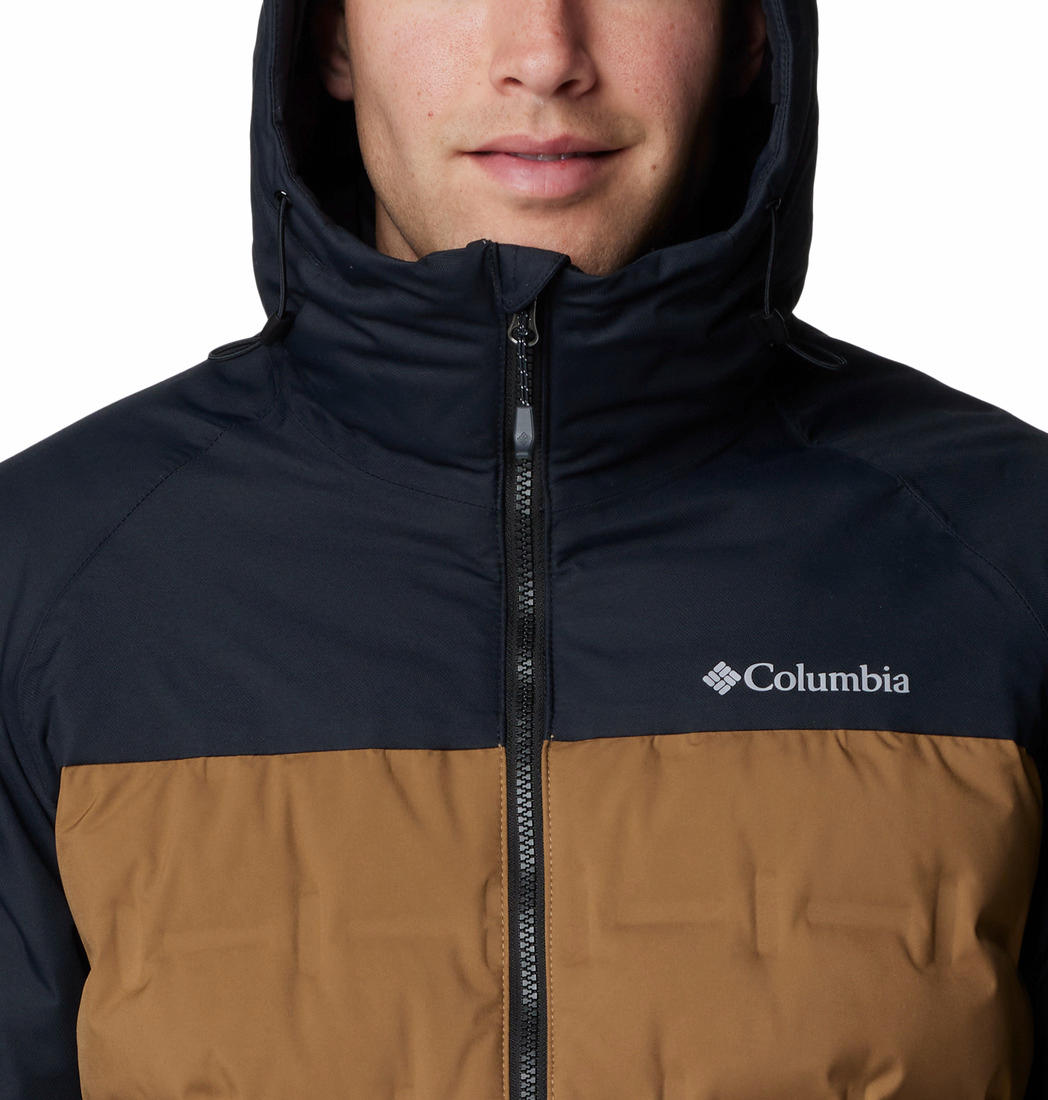 Columbia Mens Brown Grand Trek III Down Hooded Jacket