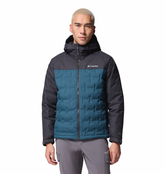 Columbia Men Blue Omni-Heat Inifnity Grand Trek III Hooded Down Jacket