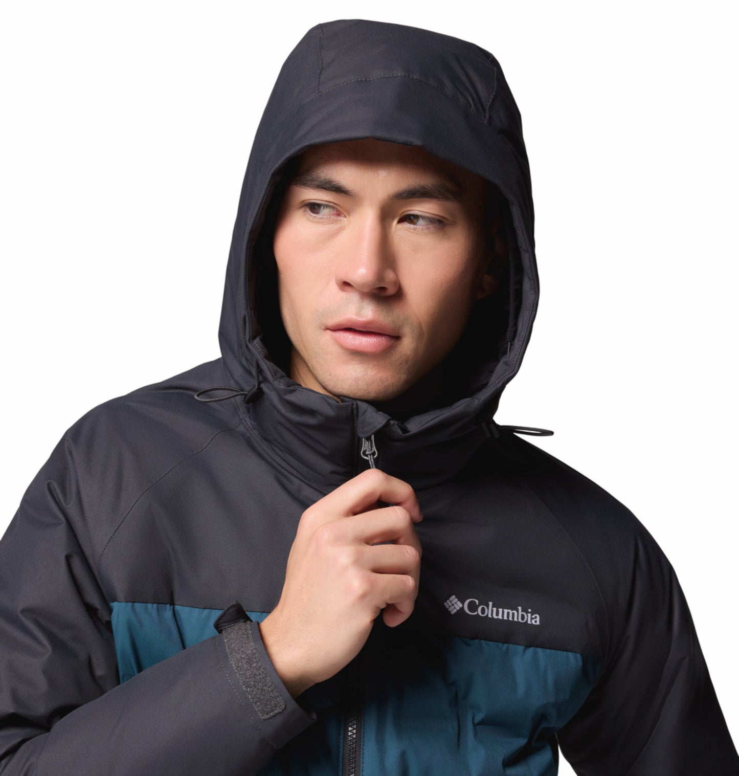 Columbia Men Blue Omni-Heat Inifnity Grand Trek III Hooded Down Jacket