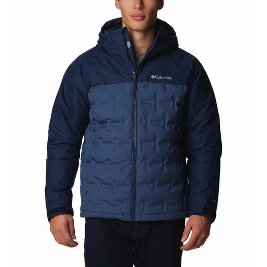 Columbia Men Navy Blue Omni-Heat Infinity Grand Trek III Hooded Down Jacket