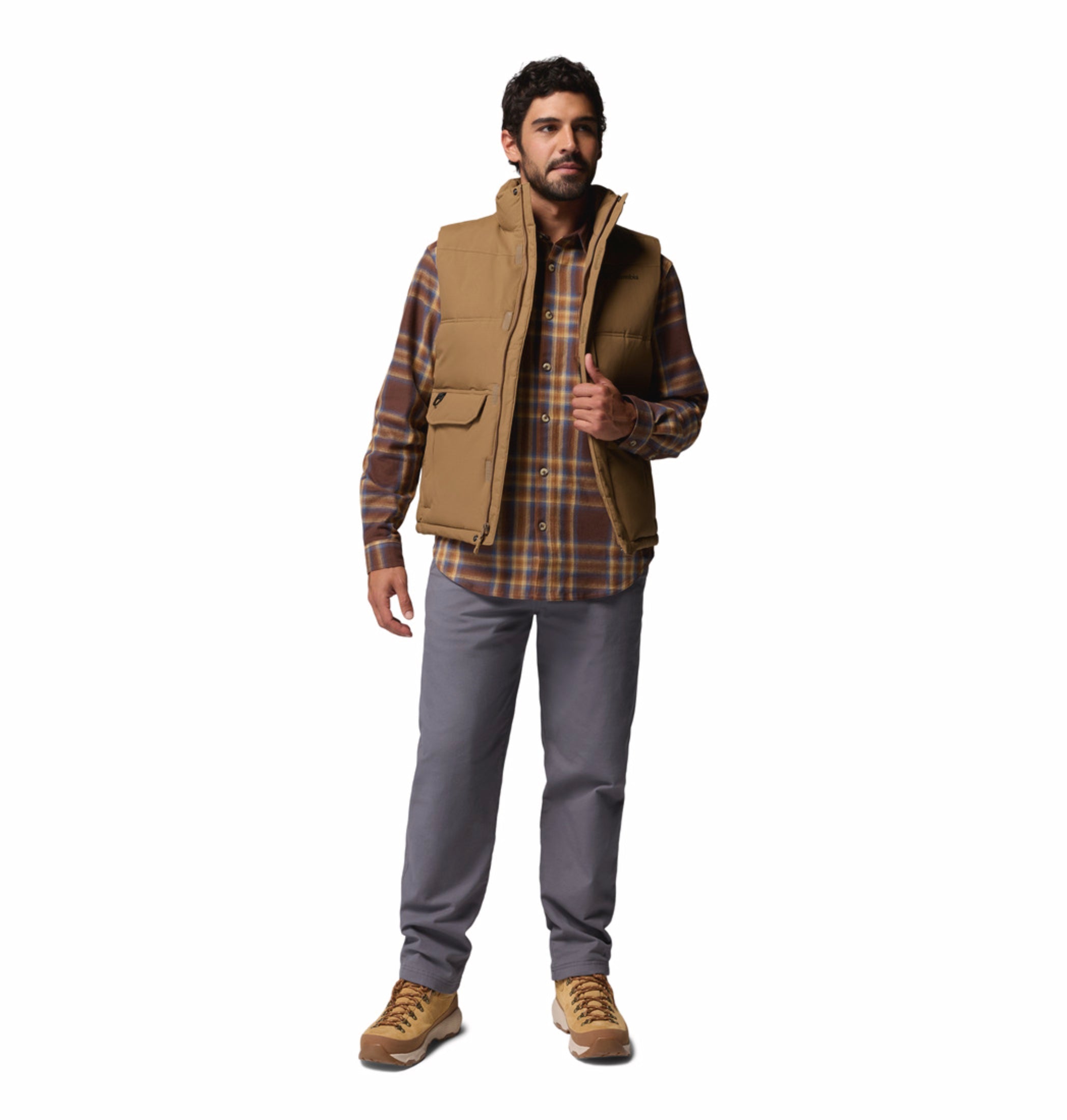 men brown omni heat infinity landroamer vest