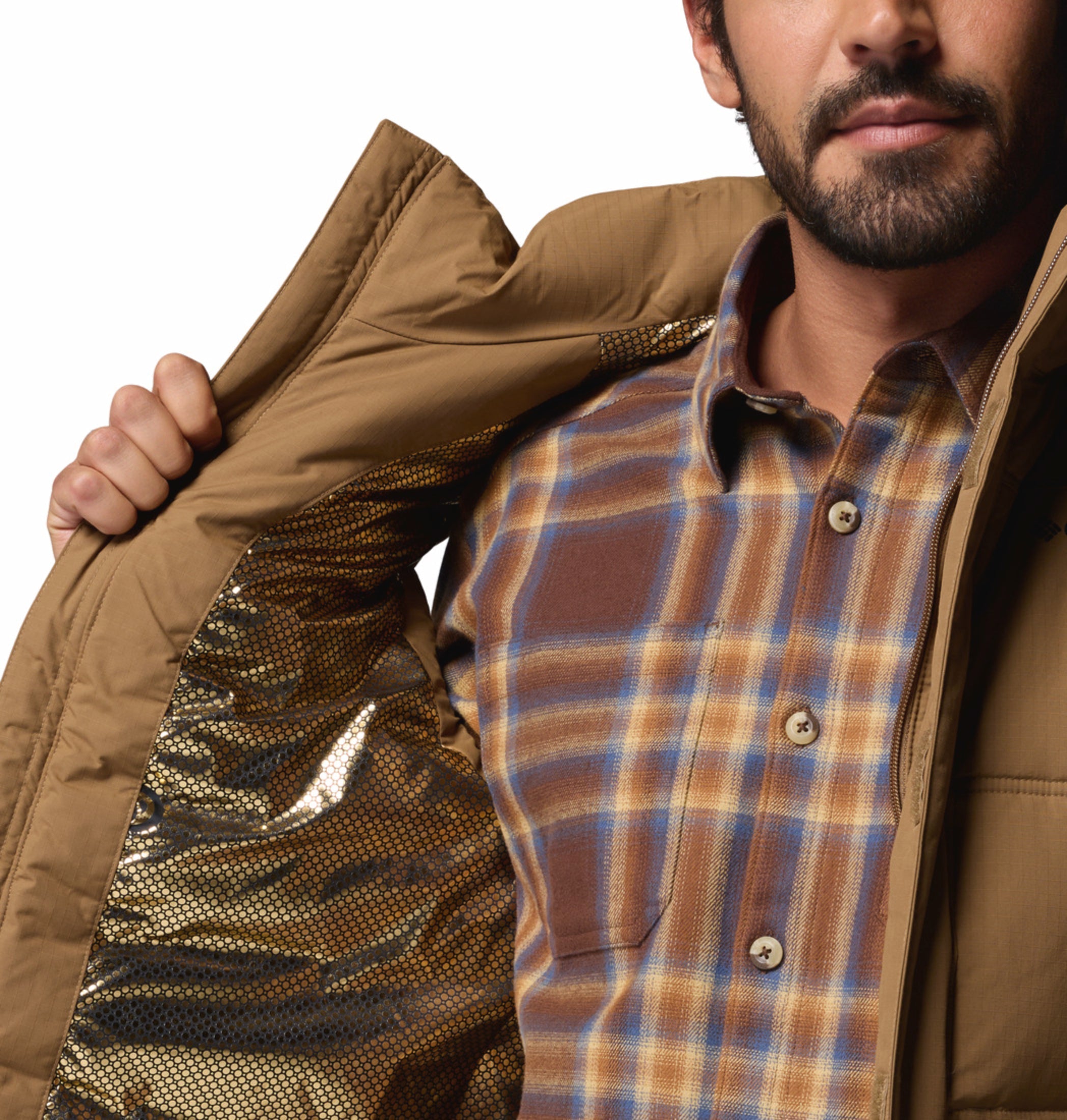 men brown omni heat infinity landroamer vest
