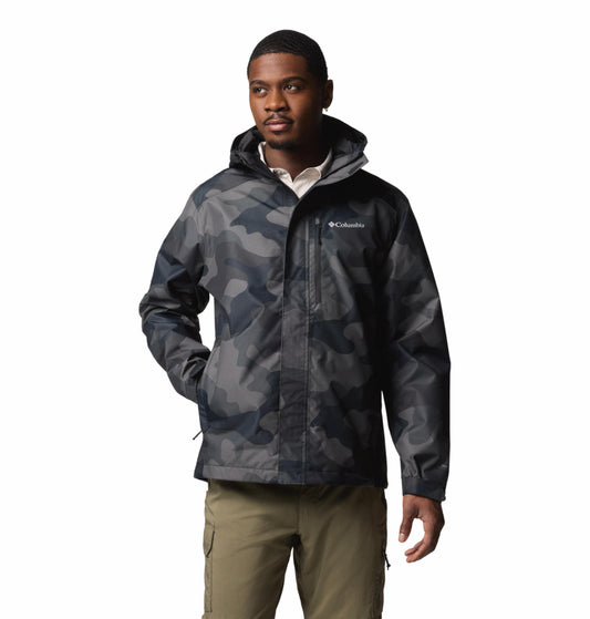 Columbia Mens Black Omni-Tech Hikebound II Printed Rain Jacket