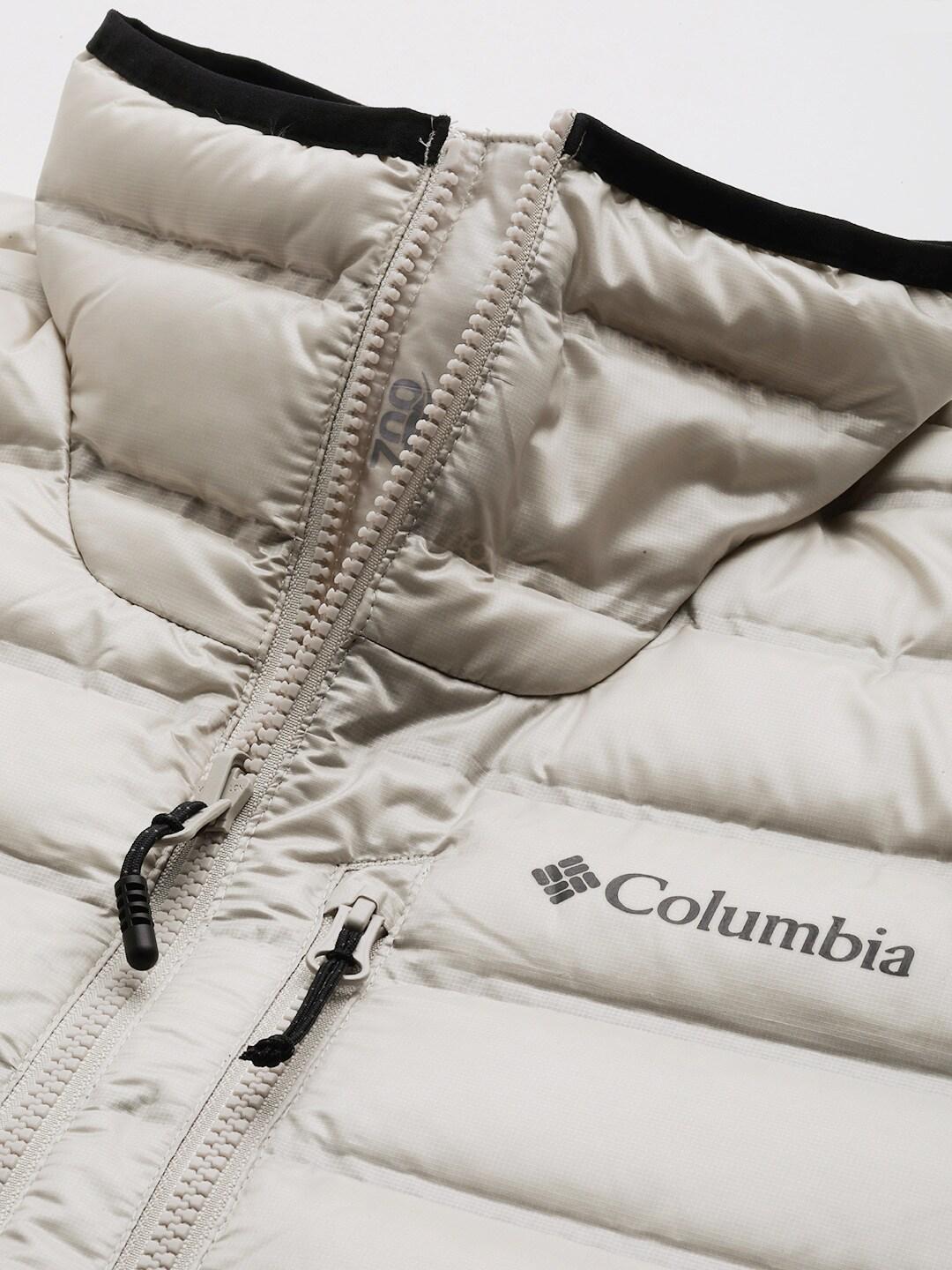 Columbia Men Beige Pebble Peak Down Jacket
