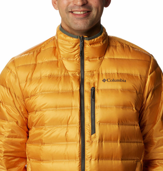 Columbia Men Yellow Pebble Peak Down Jacket