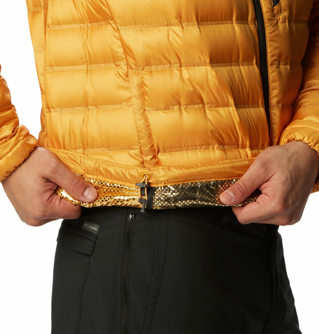 Columbia Men Yellow Pebble Peak Down Jacket