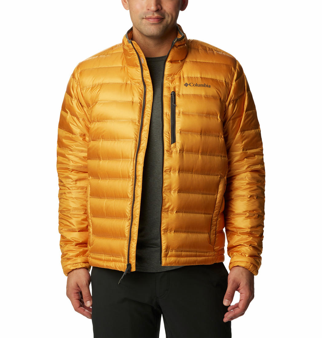 Columbia Men Yellow Pebble Peak Down Jacket