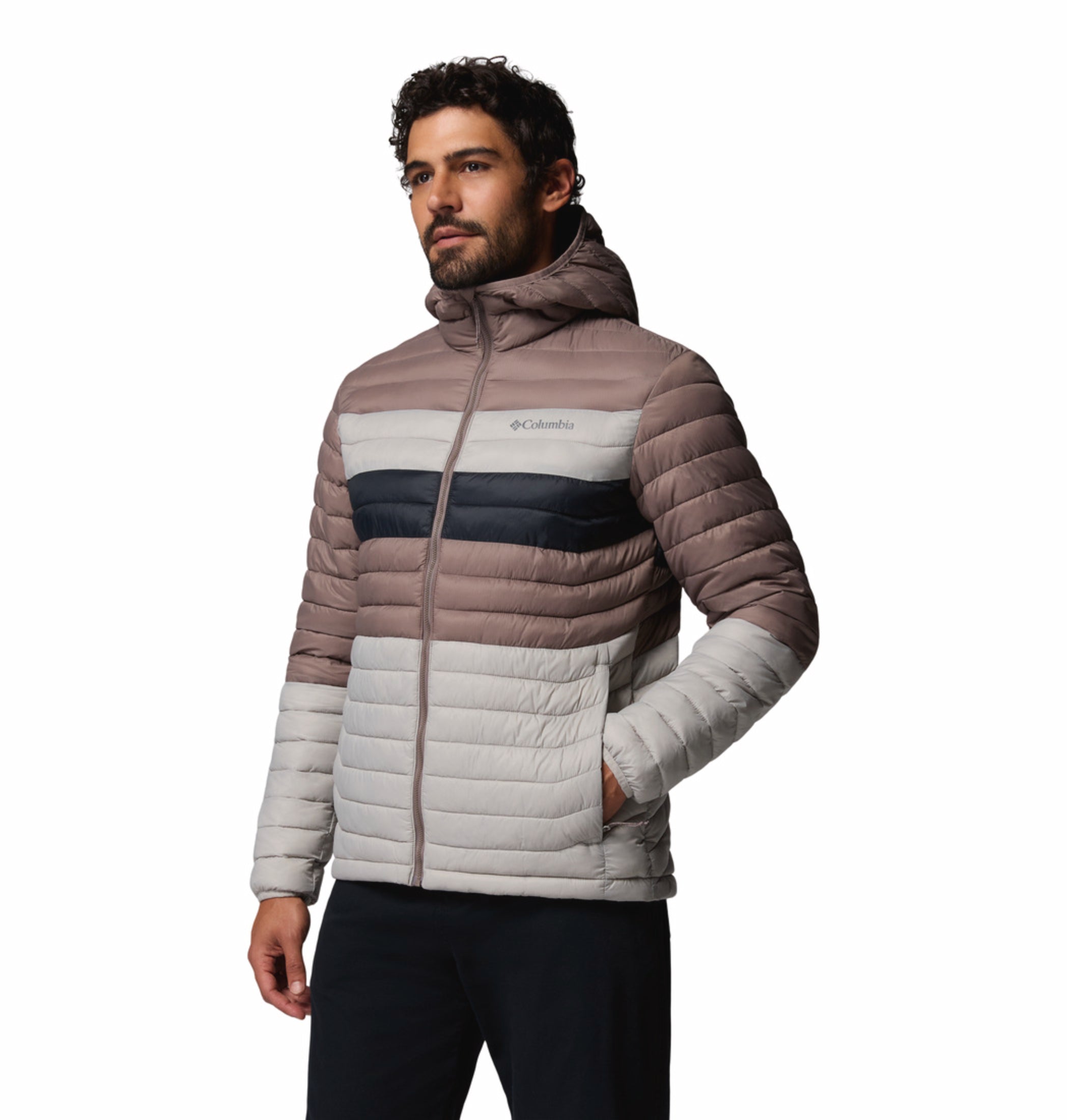 men grey omni shield powder pass down jacket