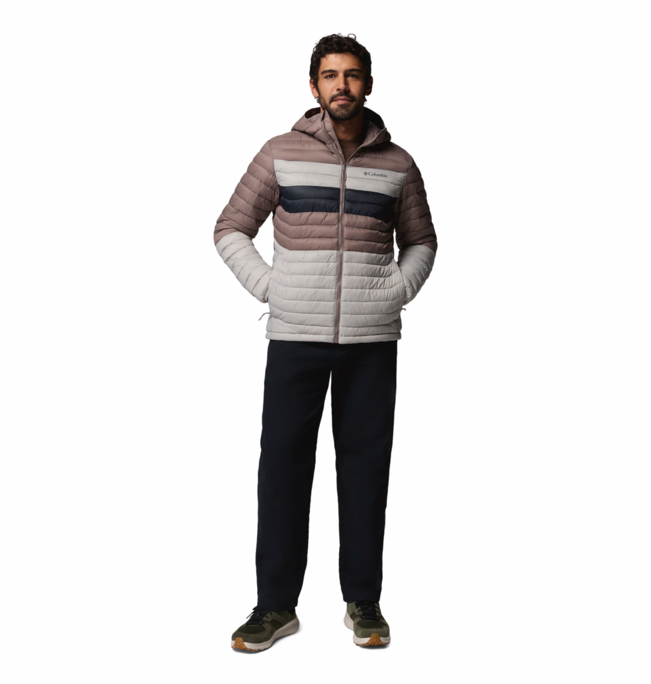 men grey omni shield powder pass down jacket