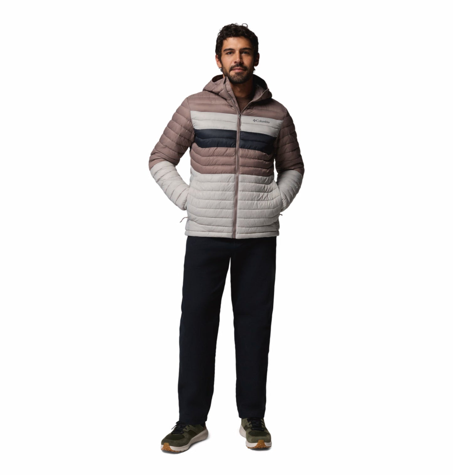 men grey omni shield powder pass down jacket