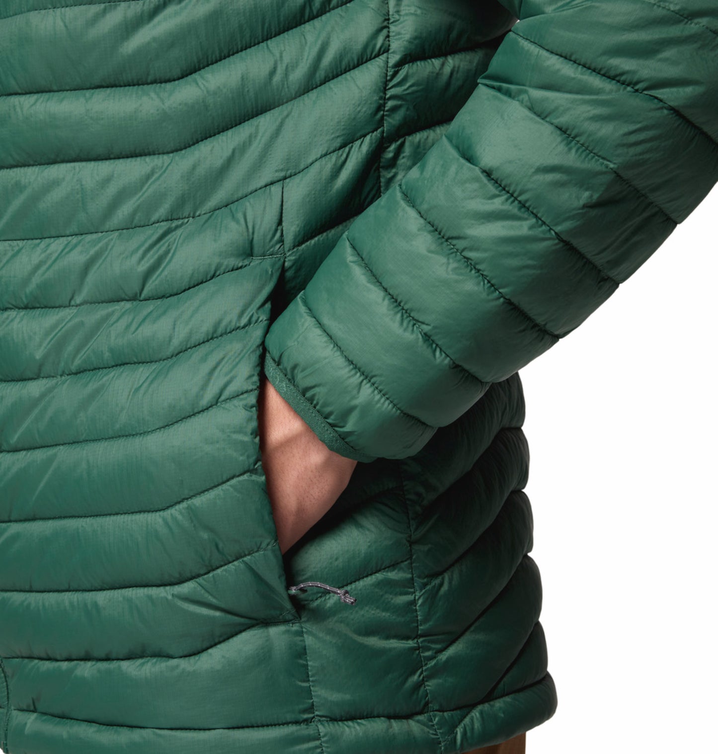 Columbia Men Green Omni-Shield Powder Pass Hooded Down Jacket
