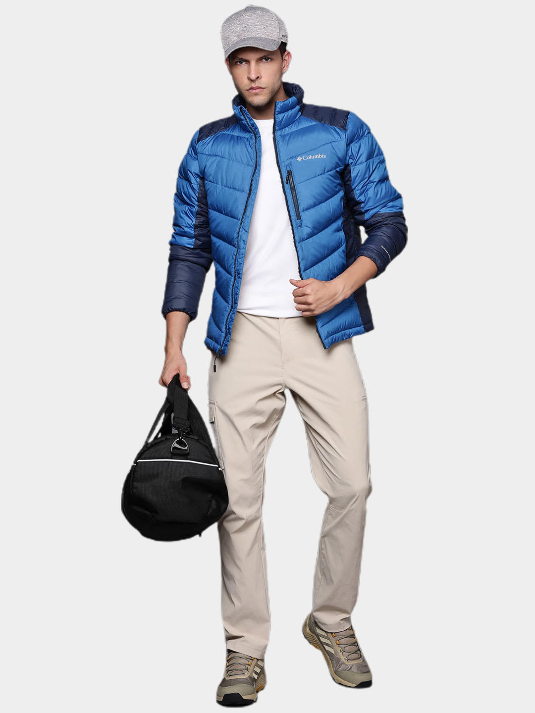 A Men Wearing Columbia Men Blue Labyrinth Loop Jacket