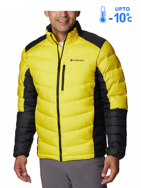 Columbia Men Yellow Omni-Heat Inifnity Labyrinth Loop Down Jacket