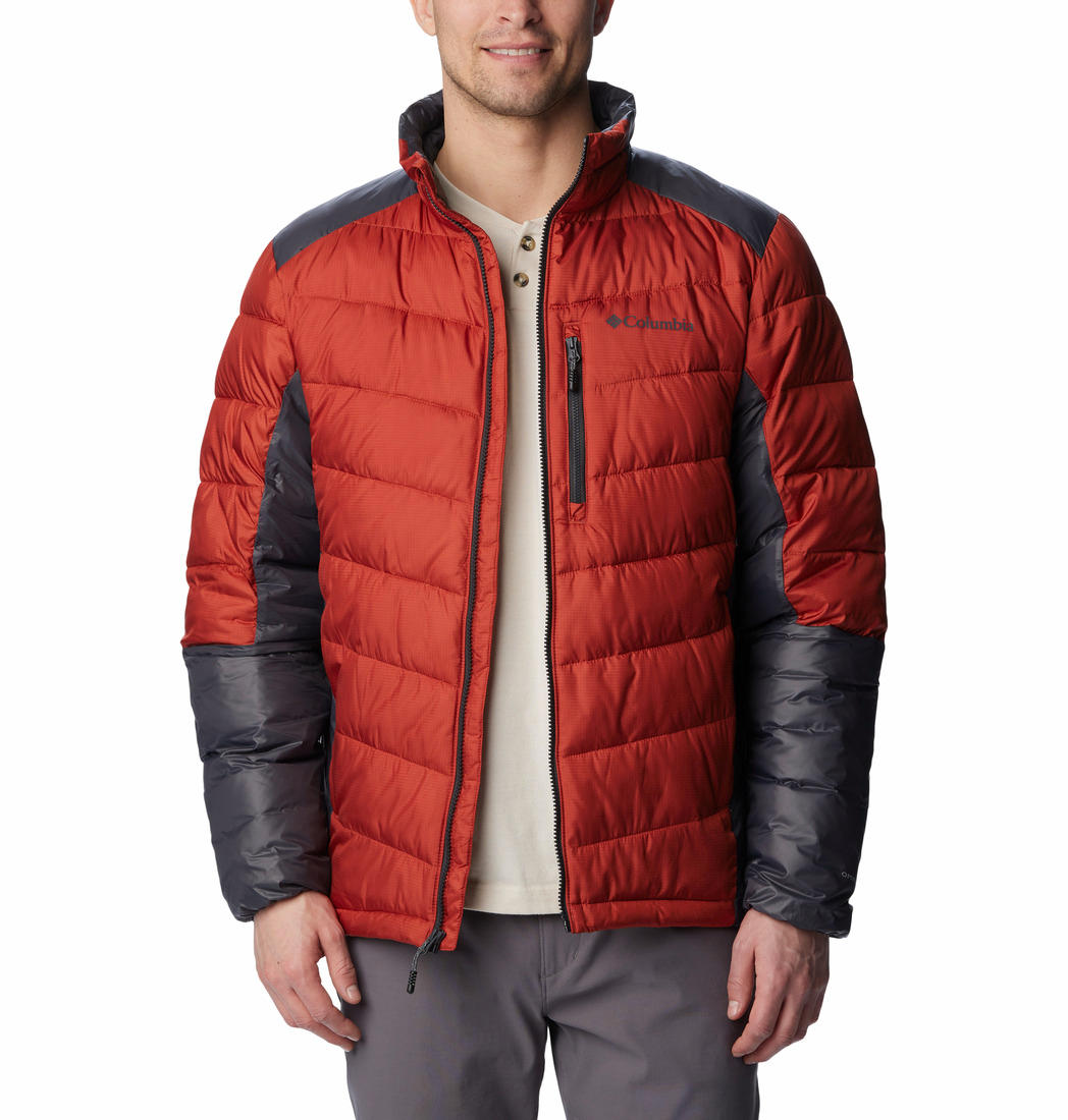A Men Wearing Columbia Men Orange Labyrinth Loop Jacket