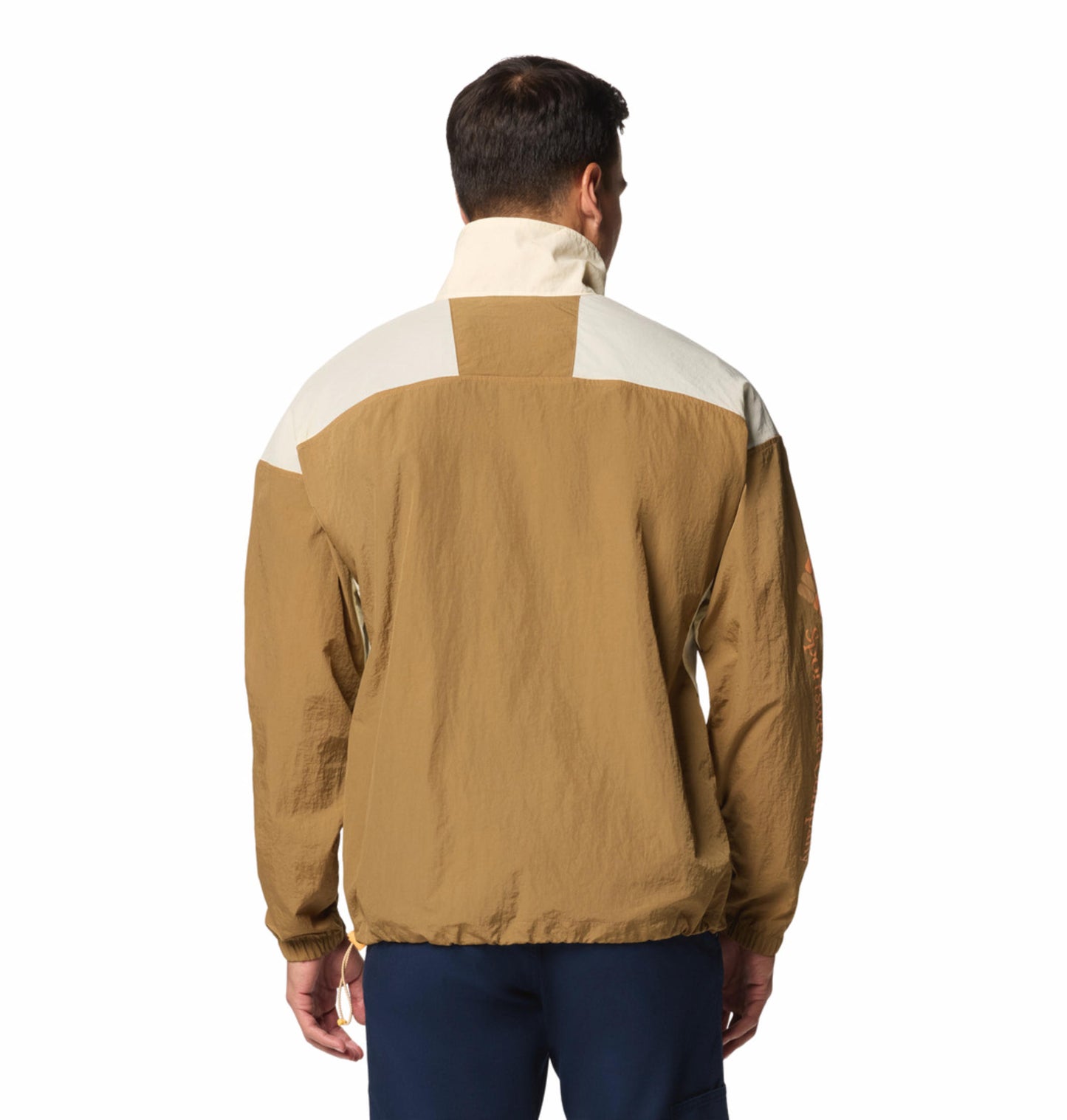 Columbia Mens Brown Omni-Shield Riptide II Retro Anorak Wind and Water Resistant Jacket
