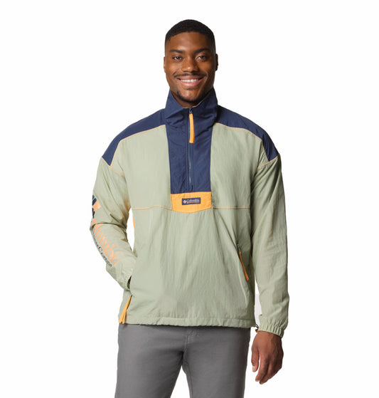 Columbia Mens Green Omni-Shield Riptide II Retro Anorak Wind and Water Resistant Jacket