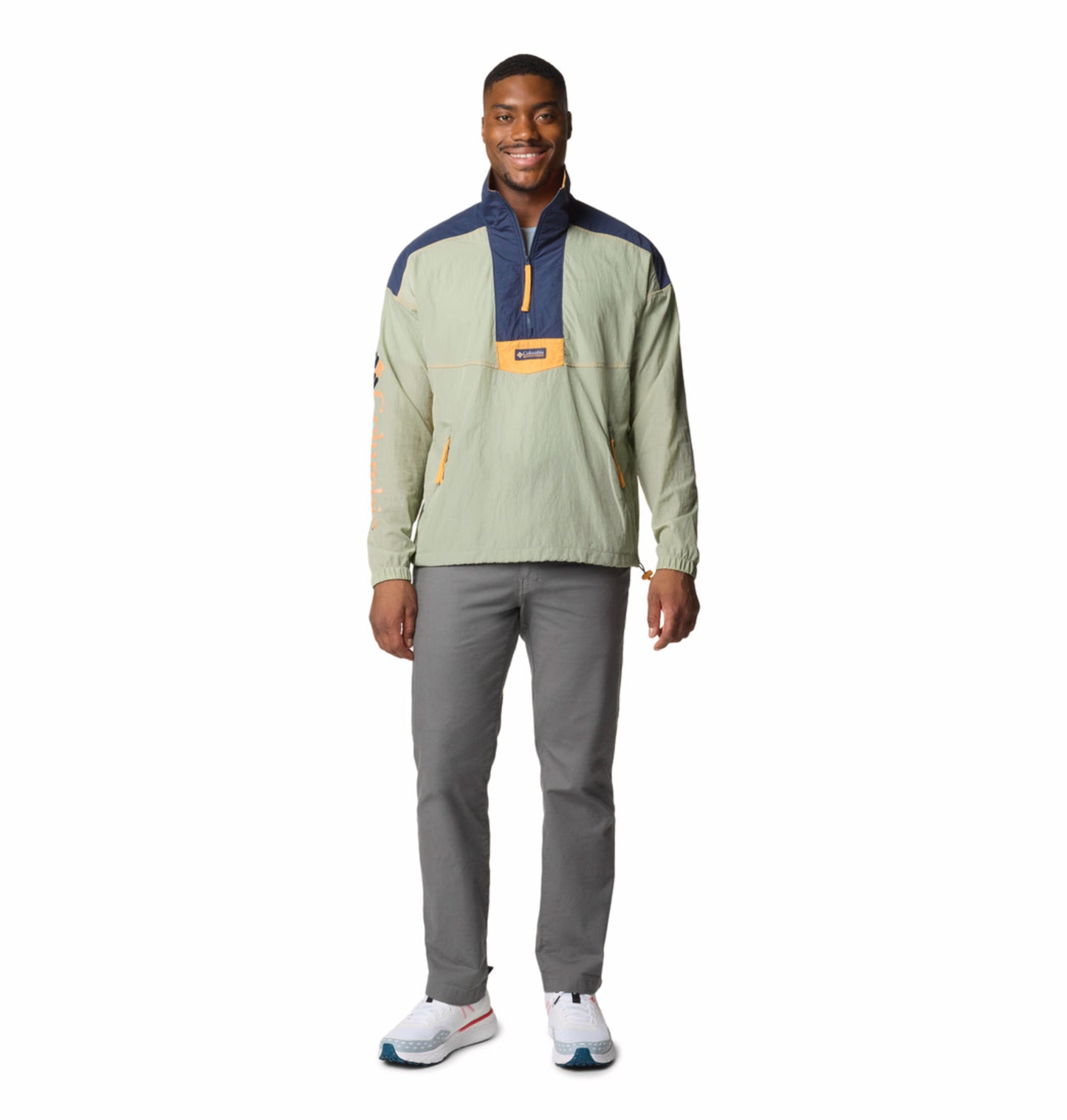 Columbia Mens Green Omni-Shield Riptide II Retro Anorak Wind and Water Resistant Jacket