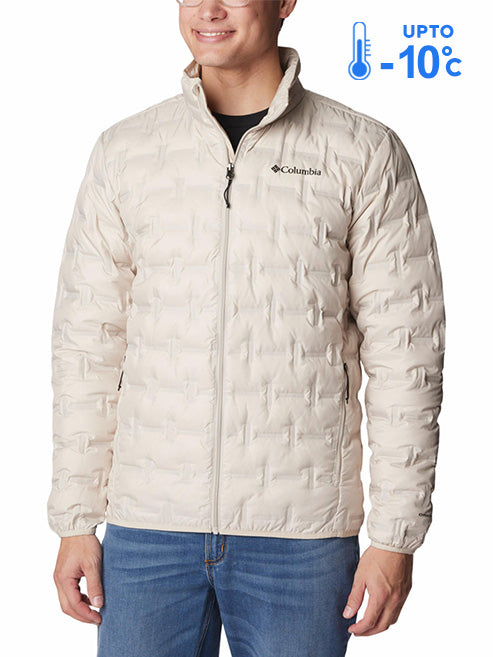 Columbia Men Beige Omni-Heat Reflective Delta Ridge II Down Jacket