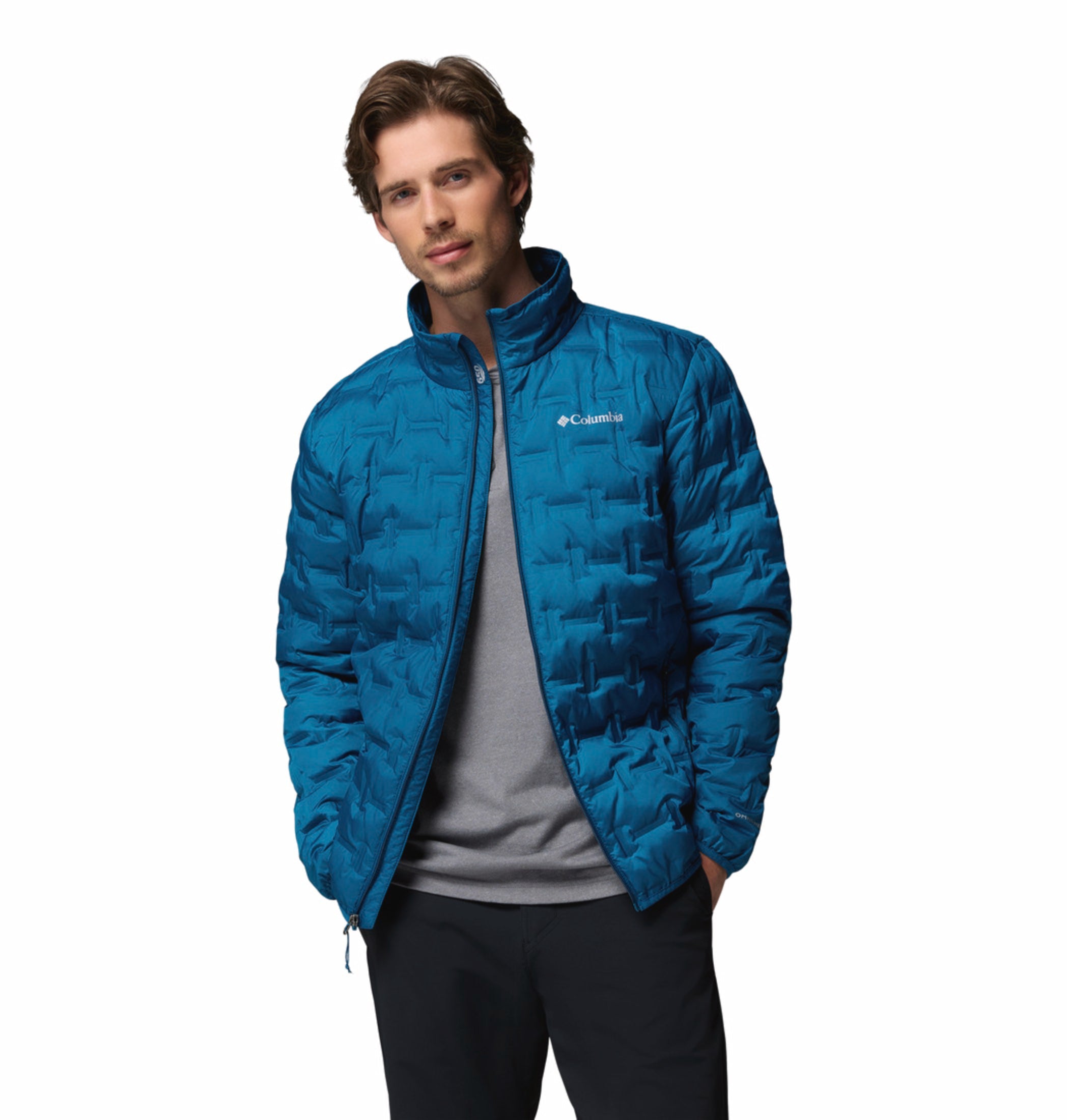 men blue omni heat reflective delta ridge ii down jacket
